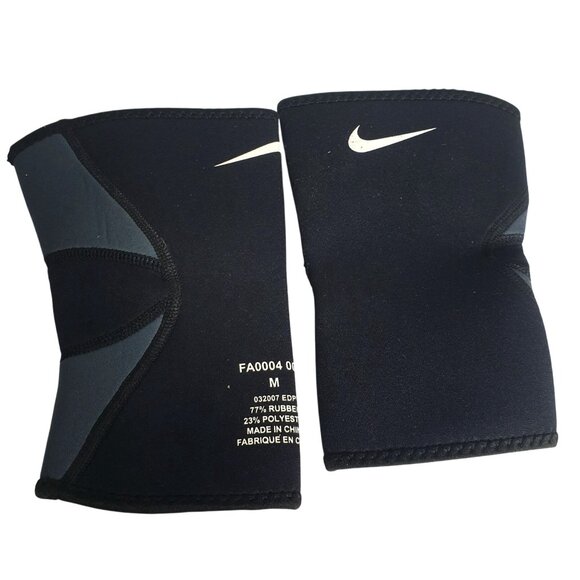 Nike Pro Neoprene Knee Sleeves M Black & Grey Max Support Football 2 Sleeves - Picture 3 of 5